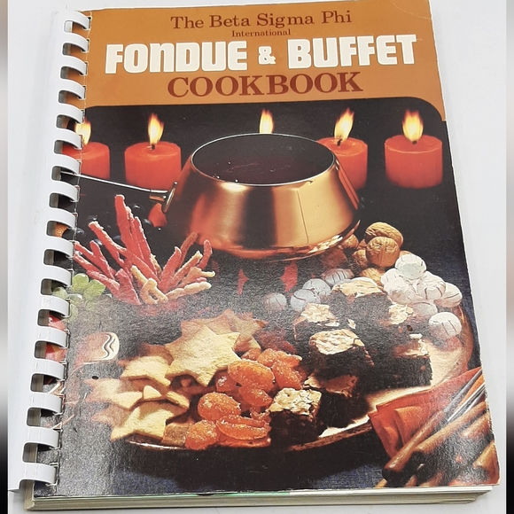 Vintage Beta Sigma Phi Cookbooks 1970's Lot Fondue & International Recipes - Picture 2 of 15